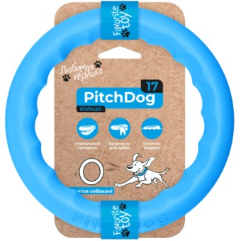 Зображення Іграшки для собак Collar РitchDog Кольцо для апортування 17 см голубе (62362)