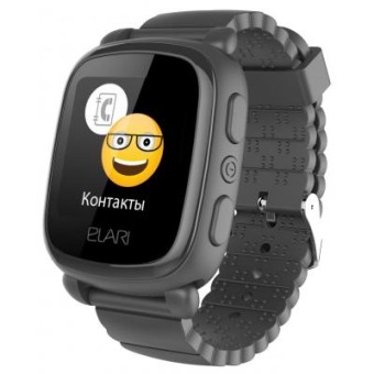 Зображення Smart годинник  Смарт-часы  KidPhone 2 Black с GPS-трекером (KP-2B)