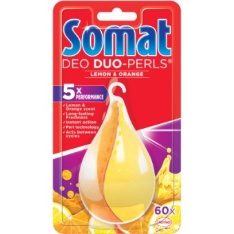 Изображение Таблетки для посудомоек Somat ароматизатор Deo Duo-Pearls Lemon & Orange (9000101000436)