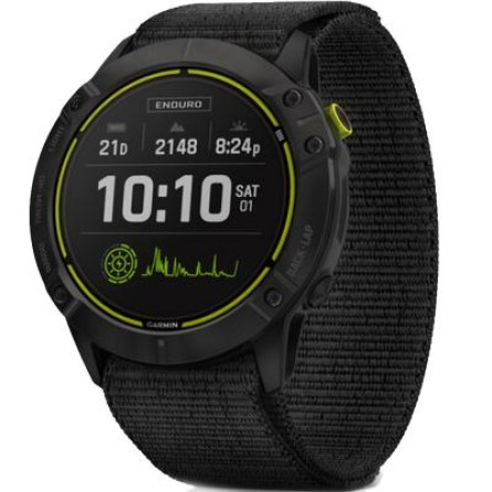 Smart часы Garmin Enduro, Black DLC w/Black Sport Loop Band (010-02408-01)