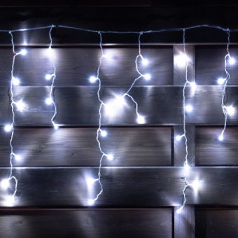 Зображення Гірлянда Novogod`ko бахрома 84 LED, холодный белый, 2,1*0,7м, 8 режимов (973769)