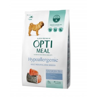 Изображение Сухий корм для собак Optimeal гіпоалергенний для середніх і великих порід - лосось 4 кг (4820215365932/48202