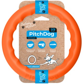 Зображення Іграшки для собак Collar PitchDog Кольцо для апортування 17 см оранжеве (62364)