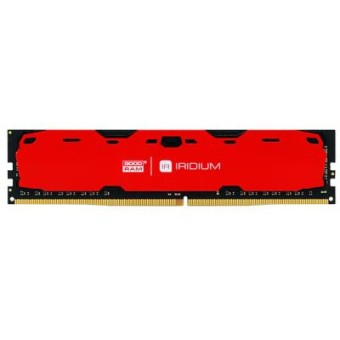 Зображення Модуль пам'яті для комп'ютера Goodram DDR4 8GB 2400 MHz Iridium Red  (IR-R2400D464L15S/8G)