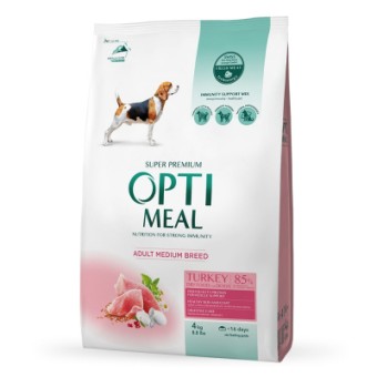 Зображення Сухий корм для собак Optimeal для середніх порід зі смаком індички 4 кг (4820083905513)