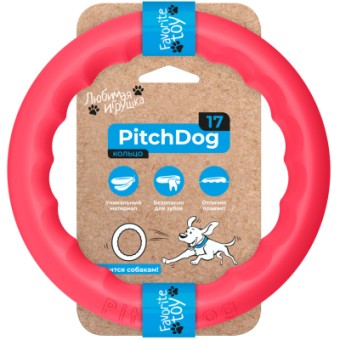 Зображення Іграшки для собак Collar PitchDog Кольцо для апортування 17 см рожеве (62367)