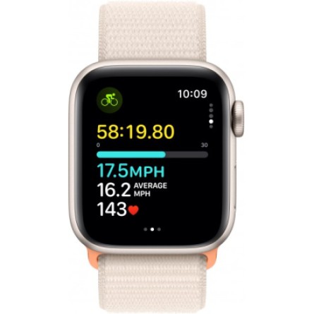 Смарт-часы Apple Watch SE 2023 GPS 40mm Starlight Aluminium Case with Starlight Sport Loop (MR9W3QP/A) фото №6