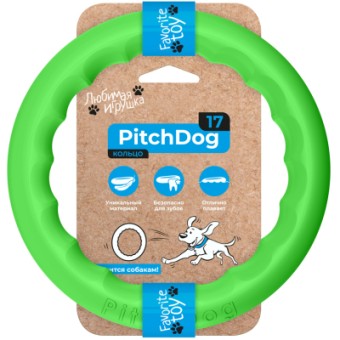 Зображення Іграшки для собак Collar PitchDog Кольцо для апортування 17 см салатове (62365)