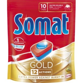 Изображение Таблетки для посудомоек Somat Gold 10 шт (9000101320831)