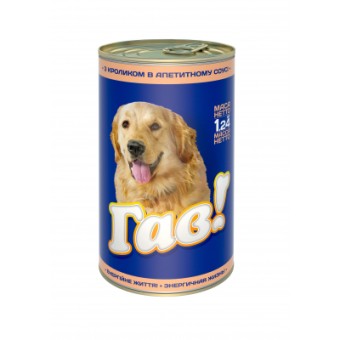 Зображення Консерва для собак  із кроликом в апетитному соусі 1.24 кг (4820083902673)