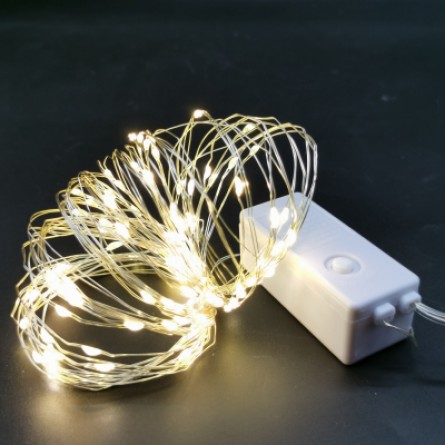 Гирлянда Novogod`ko нить на медн. провода, 100 LED, теплый белый, 10 м, 8 реж. (973785)