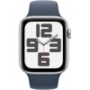 Смарт-часы Apple Watch SE 2023 GPS 40mm Silver Aluminium Case with Storm Blue Sport Band - S/M (MRE13QP/A) фото №2