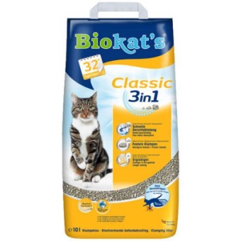 Зображення Наповнювач для туалету Biokat's CLASSIC (3 в 1) 10 л (4002064613307)