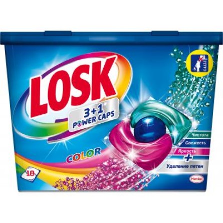 Капсули для прання Losk Трио-капсулы Колор 18 шт. (9000101426083)