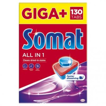 Зображення Таблетки для посудомийок Somat All in 1 130 шт. (9000101356014)