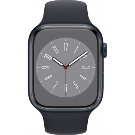 Smart годинник Apple Watch Series 8 GPS 45mm Midnight Aluminium Case with Midnight Sport Band - Regular (MNP1 фото №2