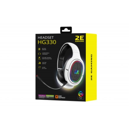 Навушники 2E HG330 RGB 3.5mm White (-HG330WT) фото №2