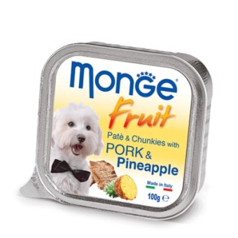 Изображение Консерва для собак Monge DOG FRUIT свинина з ананасом 100 г (8009470013253)