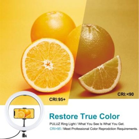 Нобор блогера PULUZ Ring USB LED lamp PKT3062B 11.8"   tripod 1.65 м (PKT3062B) фото №5