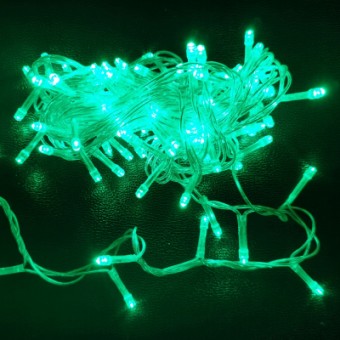 Зображення Гірлянда Novogod`ko нить, 100 LED, зеленая, 5 м, 8 реж. (973756)
