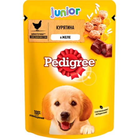 Вологий корм для собак Pedigree Junior Курка з рисом в желе 100 г (5900951017247)