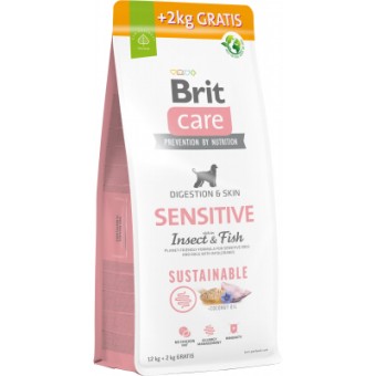 Зображення Сухий корм для собак Brit Care Dog Sustainable Sensitive з рибою та комахами 12 2 кг (8595602565757)