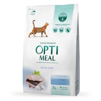 Изображение Сухий корм для котів Optimeal для дорослих з високим вмістом тріски 4 кг (B1841301)