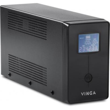 Джерело безперебійного живлення Vinga LCD 1200VA metal case with USB (VPC-1200MU) фото №2