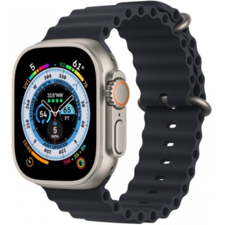 Smart часы Apple Watch Ultra GPS   Cellular, 49mm Titanium Case with Midnight Ocean Band (MQFK3UL/A) фото №2