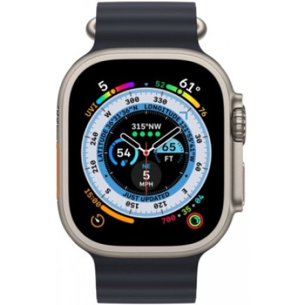 Smart часы Apple Watch Ultra GPS   Cellular, 49mm Titanium Case with Midnight Ocean Band (MQFK3UL/A) фото №4