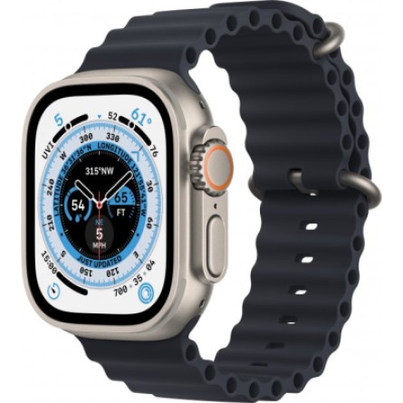 Smart годинник Apple Watch Ultra GPS   Cellular, 49mm Titanium Case with Midnight Ocean Band (MQFK3UL/A)