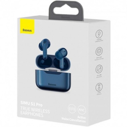 Навушники Baseus SIMU ANC True Wireles Earphones S1 Pro Blue (NGS1P-03) фото №8