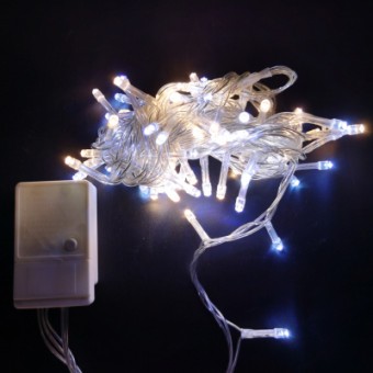 Изображение Гирлянда Novogod`ko нить, 100 LED, холодный белый теплый белый, 5 м, 8 реж (973762)