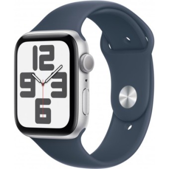 Зображення Смарт-годинник Apple Watch SE 2023 GPS 44mm Silver Aluminium Case with Storm Blue Sport Band - S/M (MREC3QP/A)