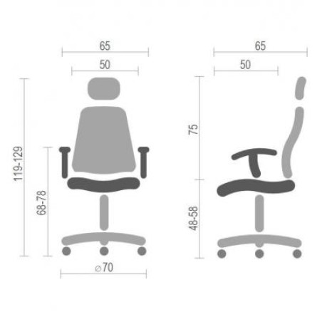 Офісне крісло АКЛАС Сити CH SR(L) Серое (9885) фото №6