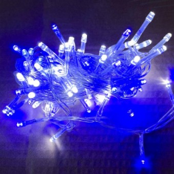 Изображение Гирлянда Novogod`ko нить 100 LED, холодный белый синий, 5 м, 8 режимов (973760)
