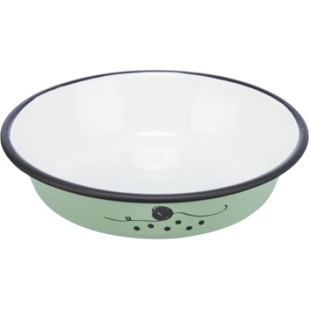 Посуд для котів Trixie Посуда для кошек  Миска металлическая 200 мл/12 см (зеленая) (4047974252147) фото №2