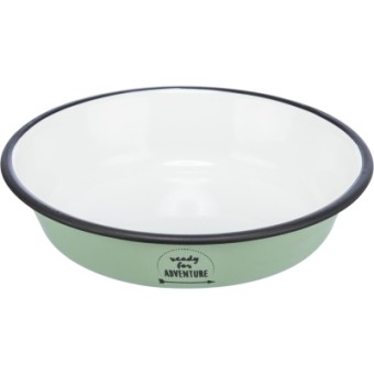 Изображение Посуд для котів Trixie Посуда для кошек  Миска металлическая 200 мл/12 см (зеленая) (4047974252147)