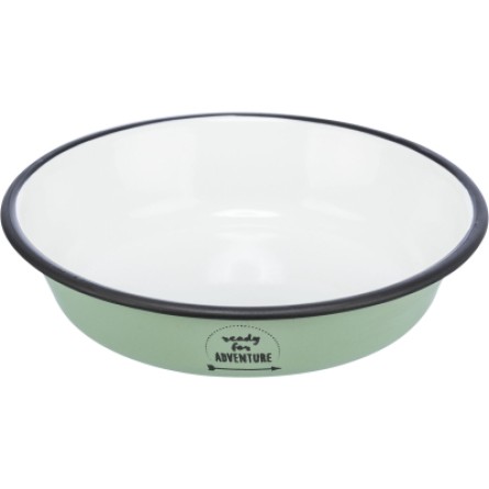 Посуд для котів Trixie Посуда для кошек  Миска металлическая 200 мл/12 см (зеленая) (4047974252147)