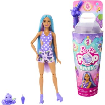Изображение Лялька Barbie Pop Reveal серії Соковиті фрукти – виноградна содова (HNW44)