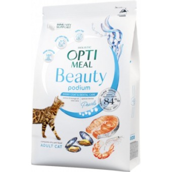 Зображення Сухий корм для котів Optimeal Beauty Podium на основі морепродуктів 4 кг (4820215366083)