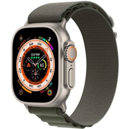 Smart годинник Apple Watch Ultra GPS   Cellular, 49mm Titanium Case with Green Alpine Loop -Large (MQFP3UL/A) фото №2