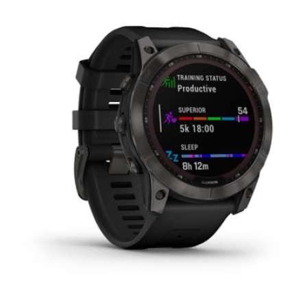 Smart годинник Garmin fenix 7X Sapph Sol Carbon Gray DLC Ti w/Black, GPS (010-02541-11) фото №3