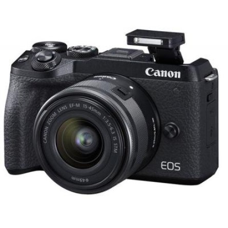 Цифровая фотокамера Canon EOS M6 Mark II   15-45 IS STM   EVF Kit Black (3611C053) фото №7