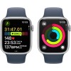 Смарт-часы Apple Watch Series 9 GPS 41mm Silver Aluminium Case with Storm Blue Sport Band - M/L (MR913QP/A) фото №5