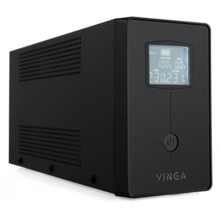 Джерело безперебійного живлення Vinga LCD 600VA metal case with USB (VPC-600MU) фото №2