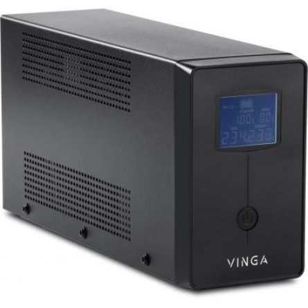 Источник бесперебойного питания Vinga LCD 600VA metal case with USB (VPC-600MU) фото №4