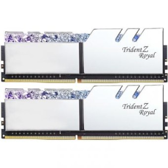 Зображення Модуль пам'яті для комп'ютера G.Skill DDR4 16GB (2x8GB) 3600 MHz Trident Z RGB Royal Silver  (F4-3600C18D-16G
