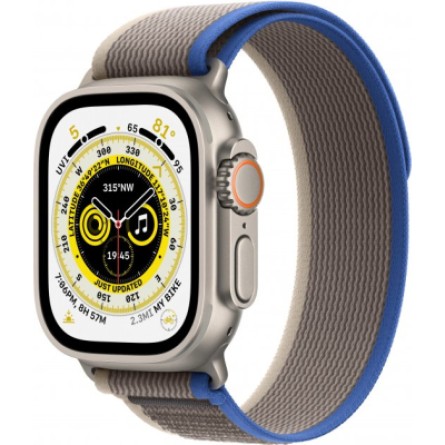 Smart часы Apple Watch Ultra GPS   Cellular, 49mm Titanium Case with Blue/Gray Trail Loop -S/M (MNHL3UL/A