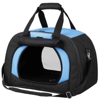 Изображение Переноска для тварин Trixie Kilian Carrier до 6 кг (чорний з синім) (4047974289525)